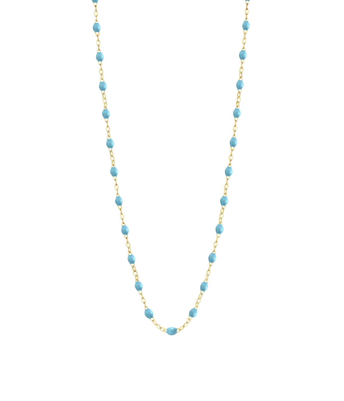 Classic Gigi 45cm Necklace in 18K Yellow Gold & Turquoise