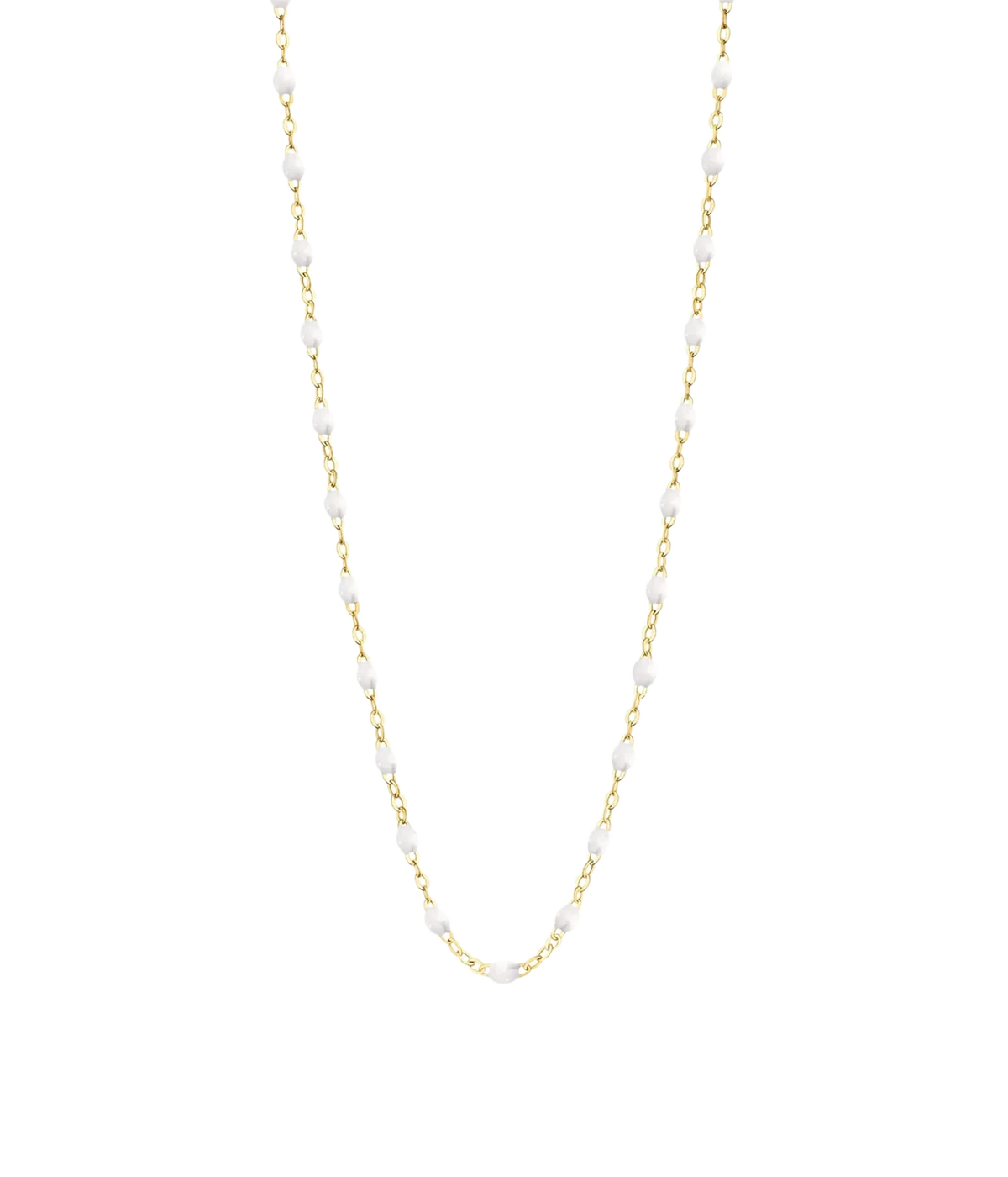 Classic Gigi 45cm Necklace in 18K Yellow Gold & White