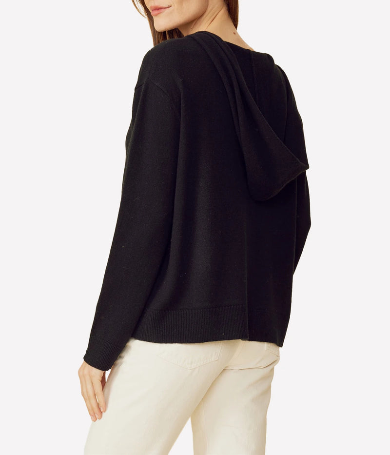 ALT Text: Cashmere Full-Zip Hoodie in a versatile design, featuring a full zip and comfortable pockets for lightweight, year-round wear.