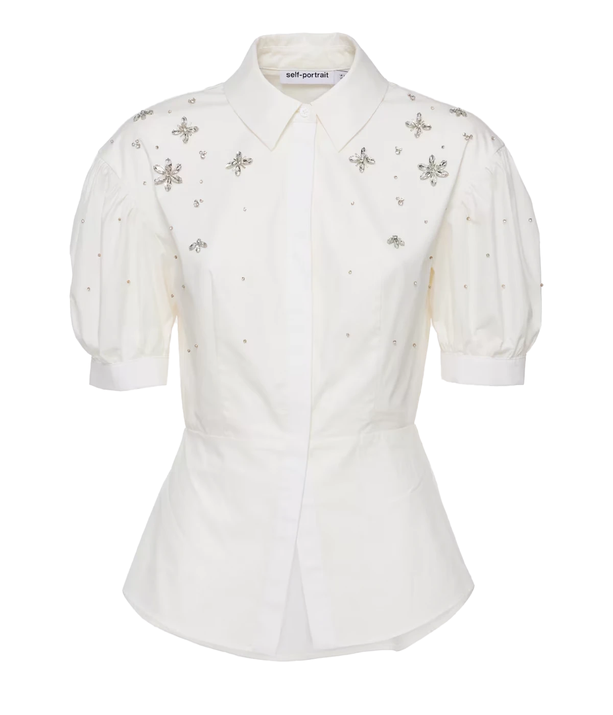 Cotton Embellished Top in White