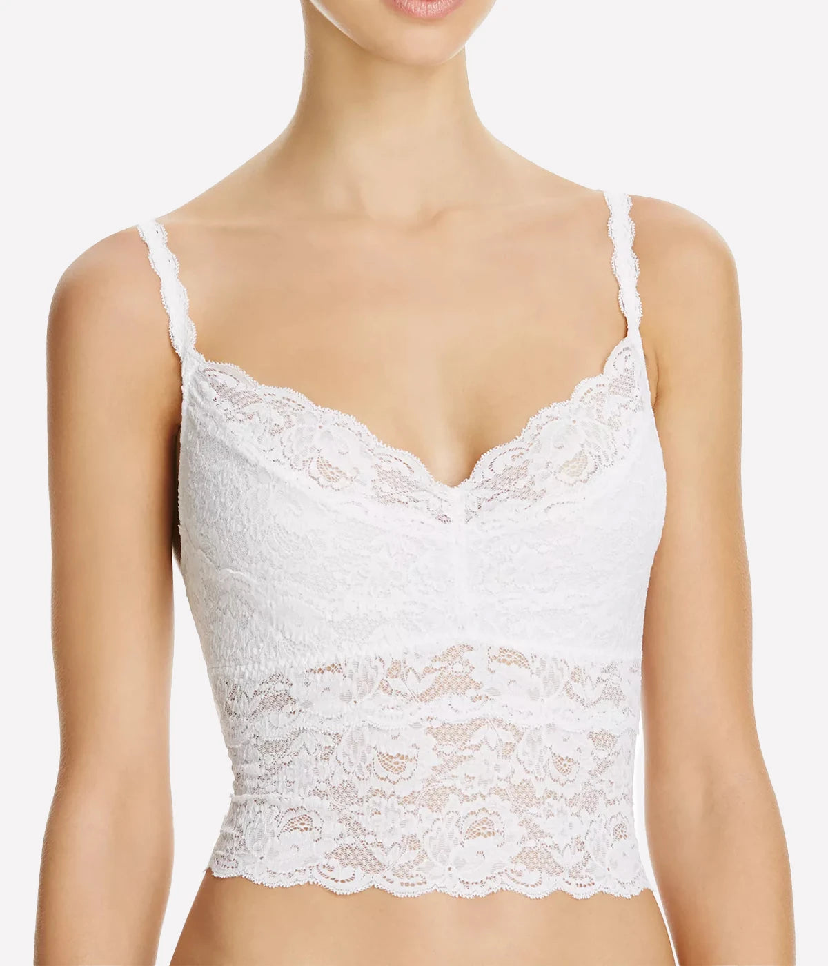 Cropped Cami Bralette in White