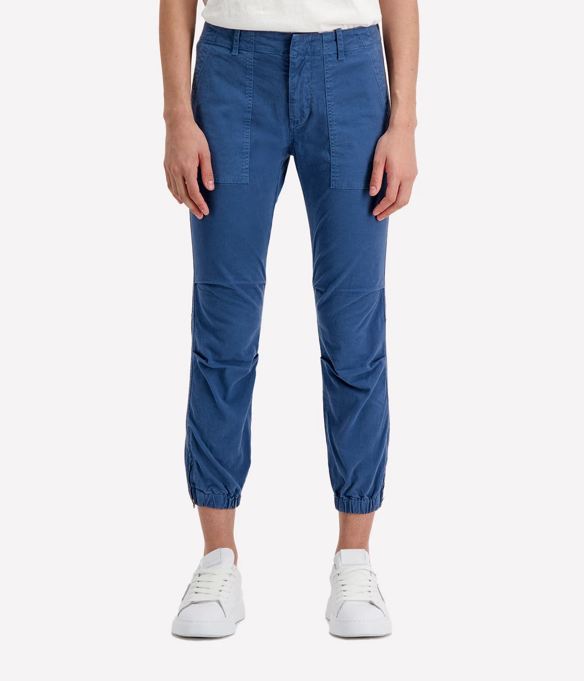Cropped Military Pant in Cadet Blue