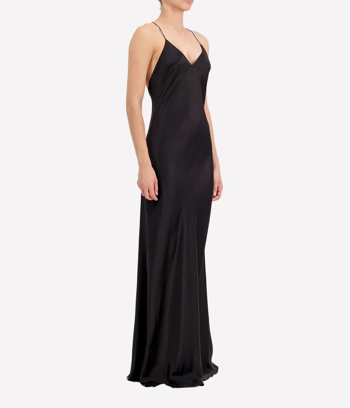 Curielle Silk Gown in Black