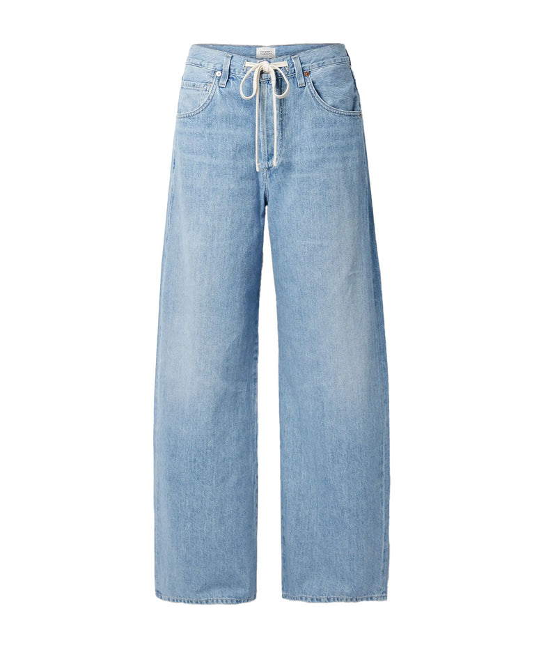 Brynn Drawstring Trouser In Blue Lace