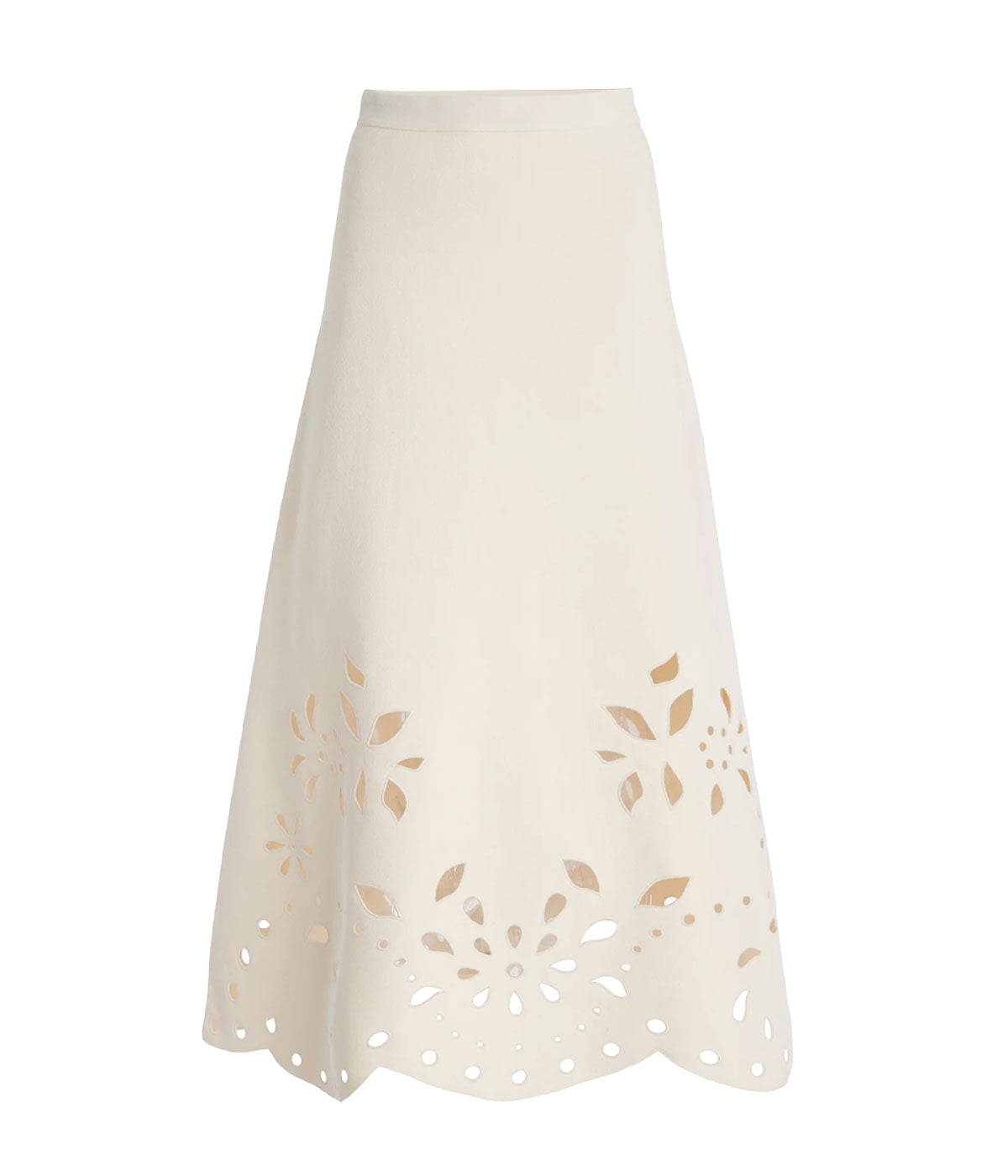 Fiorella Knit Midi Skirt in Cowrie