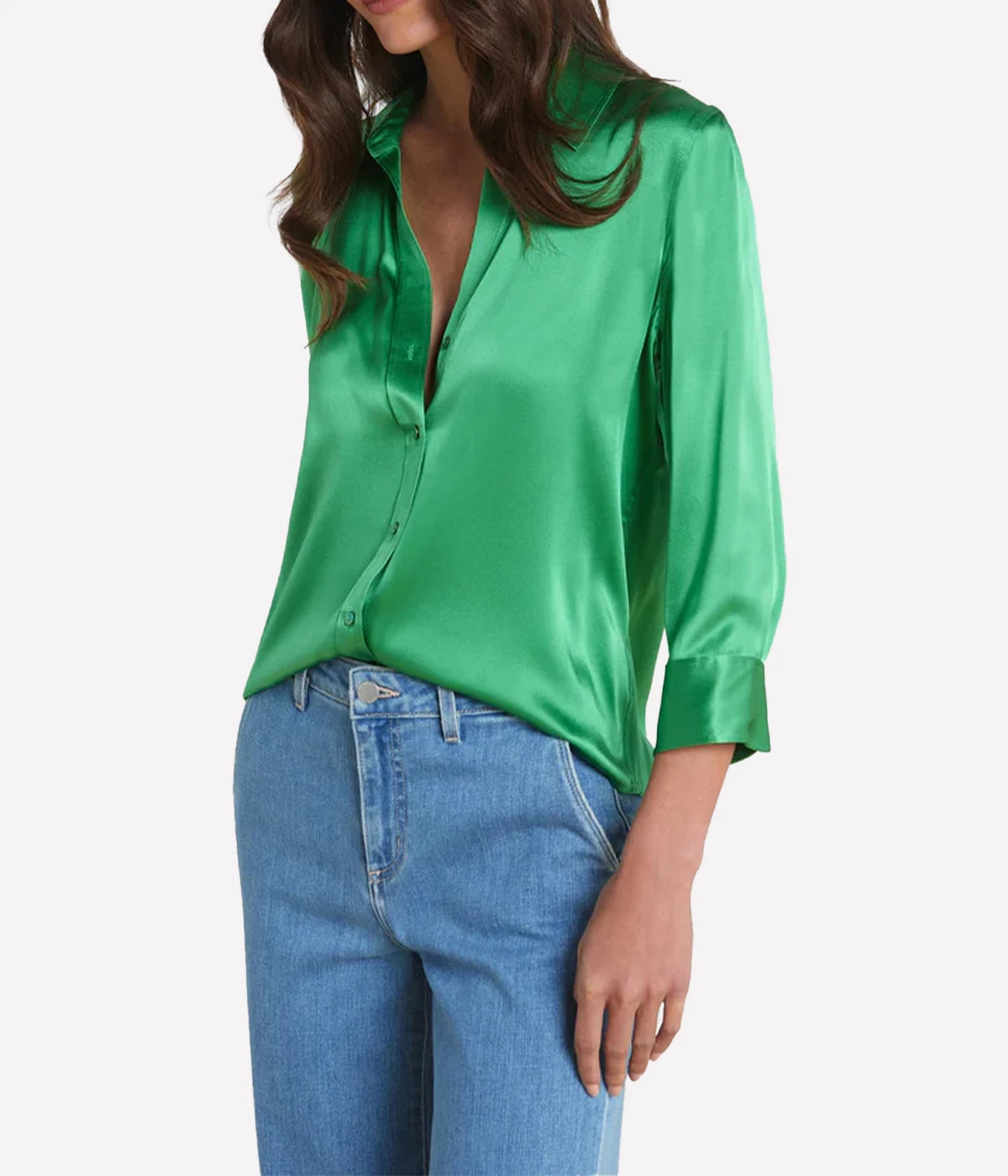 *FINAL SALE* Dani 3/4 Sleeve Blouse in Fern