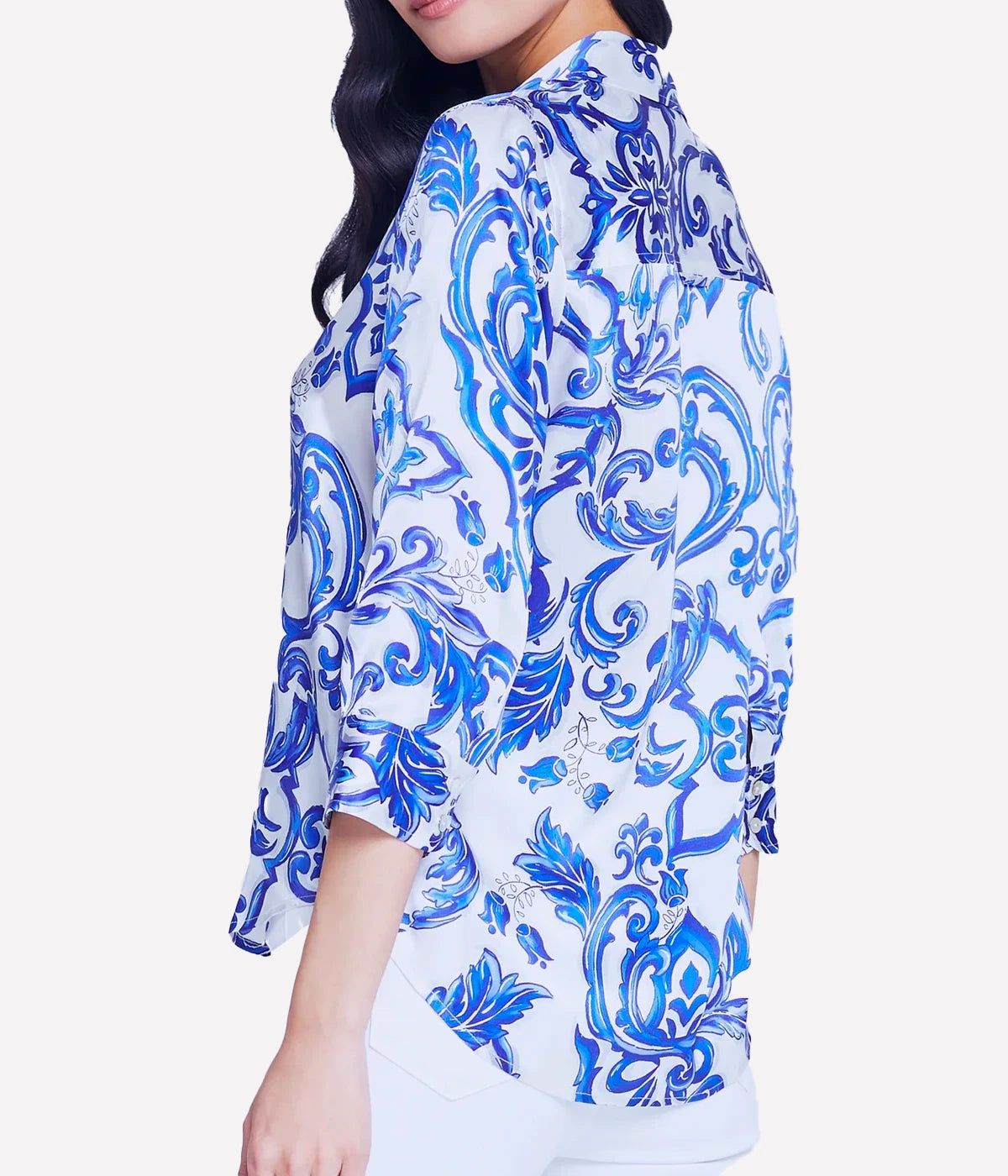 Dani 3/4 Sleeve Blouse in Mediterranean