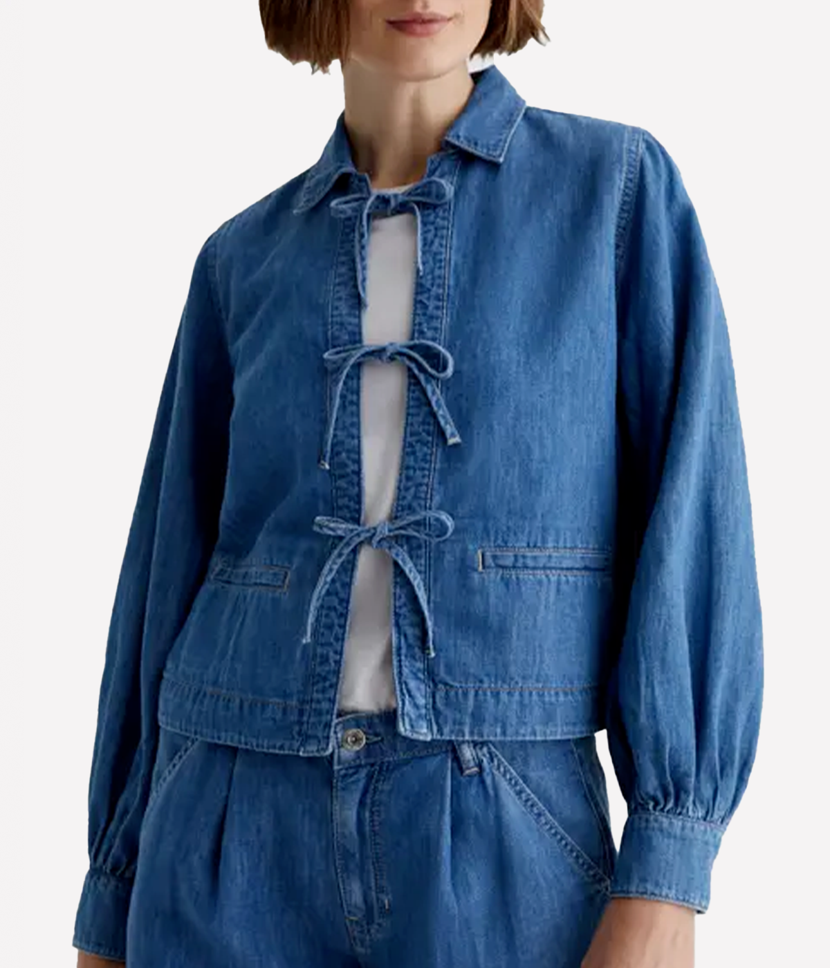 Dottie Denim Top in Catalina