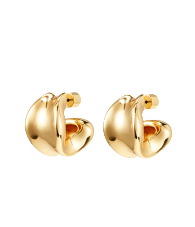 Chunky Doune Hoops in Gold
