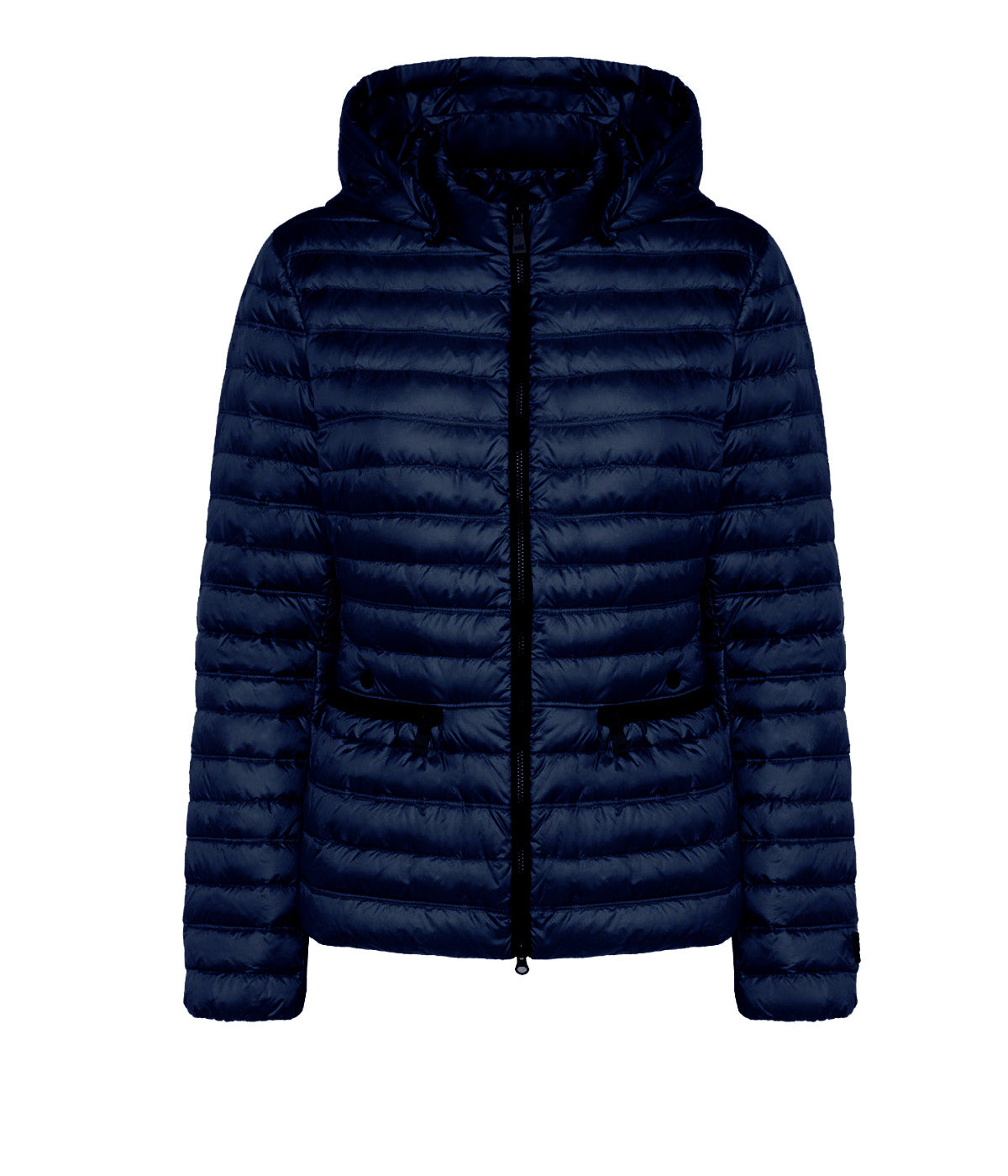 Down Jacket with Detachable Hood in Midnight Blue