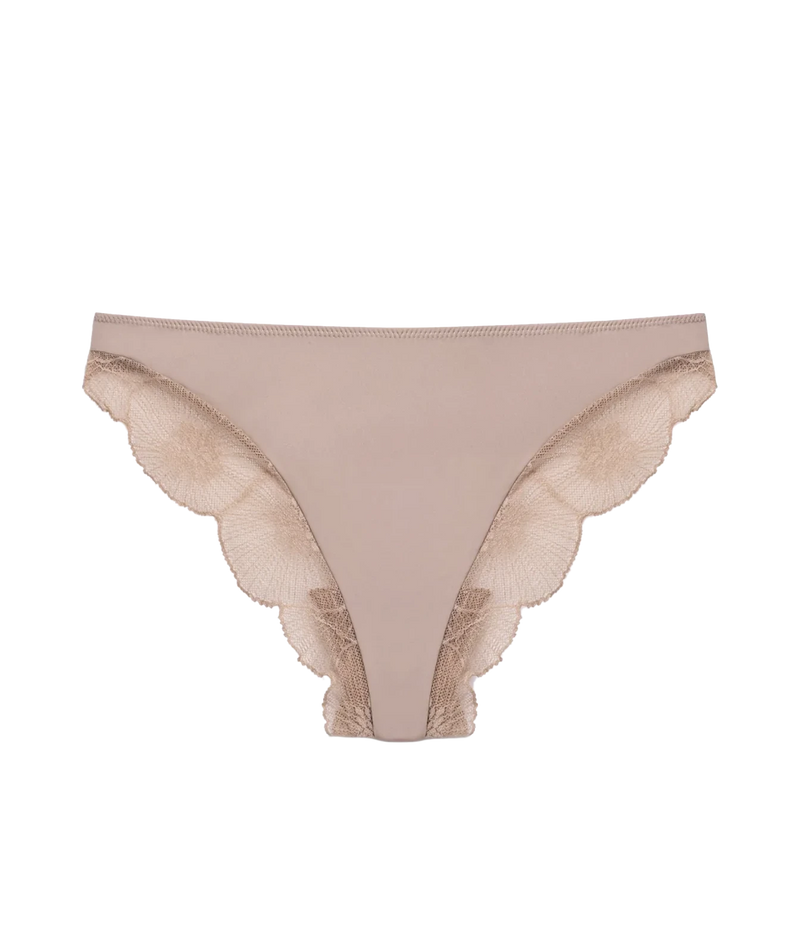 Else Lingerie Anemone Thong in Nude with lace trim