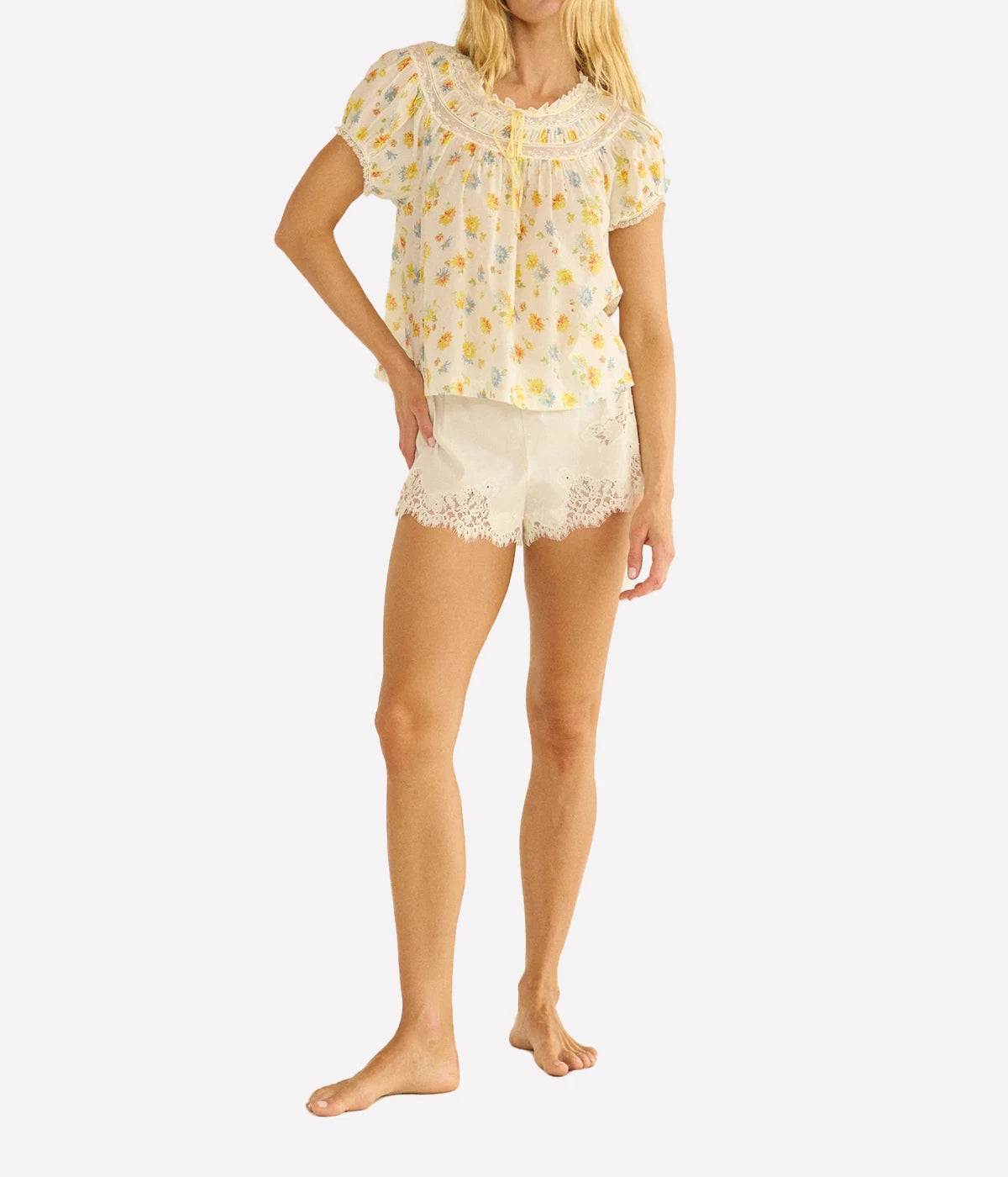 Emile Top In Dahlia Floral