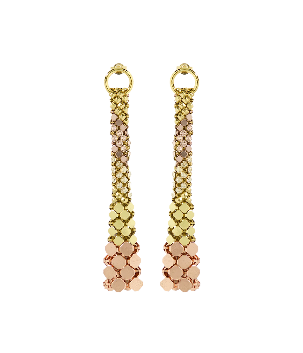 Eiffel Earrings in Gold & Pink