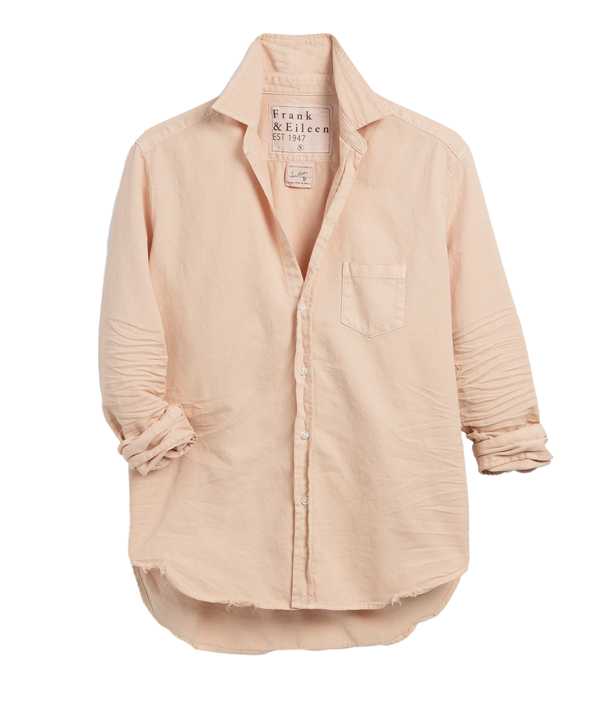 Eileen Woven Button Up in Apricot