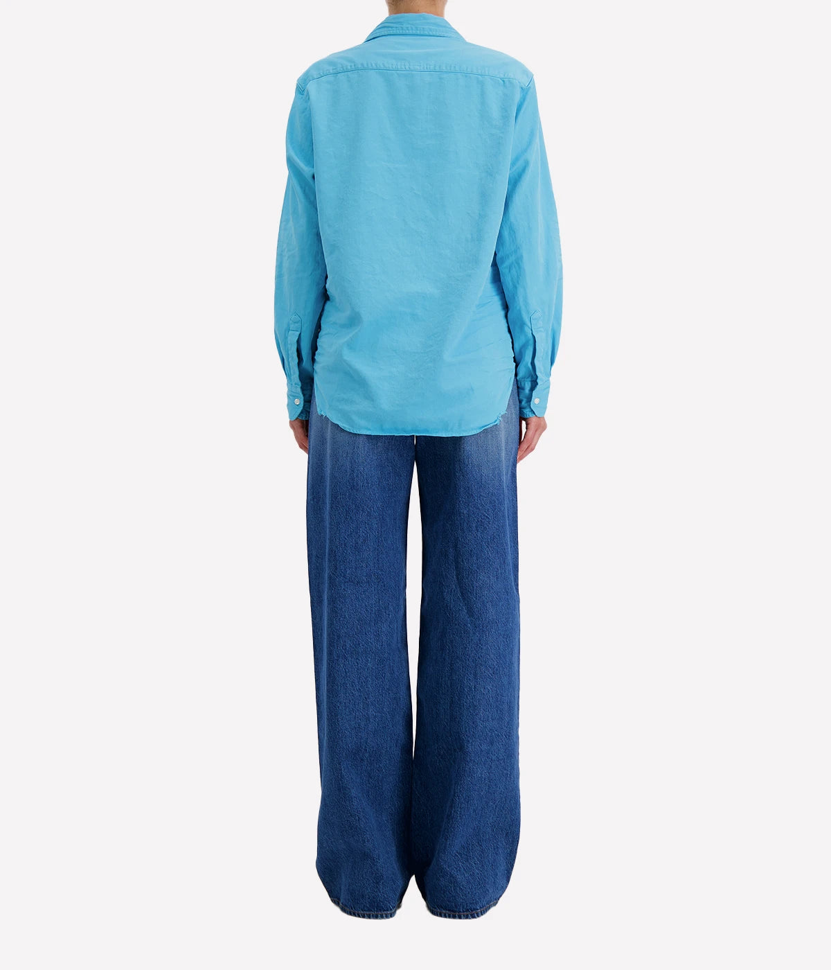 Eileen Woven Button Up in Ocean