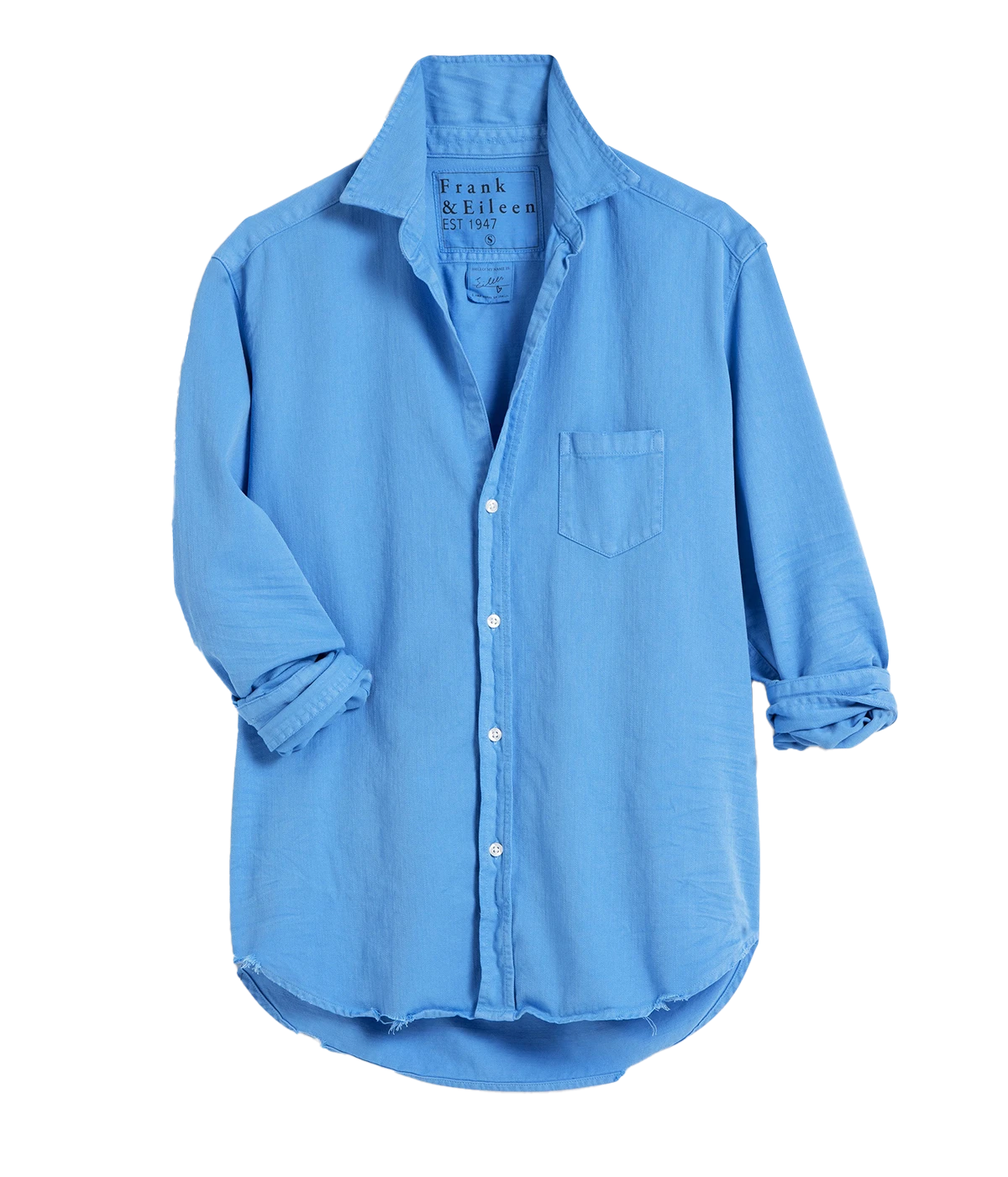 Eileen Woven Button Up in Tide