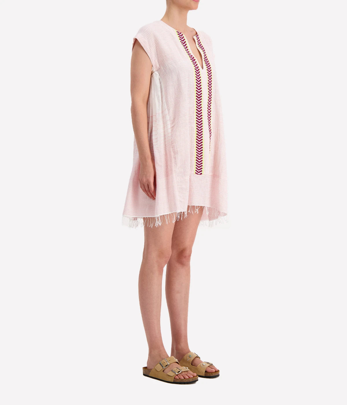 Elina Caftan in Kesiti Pink