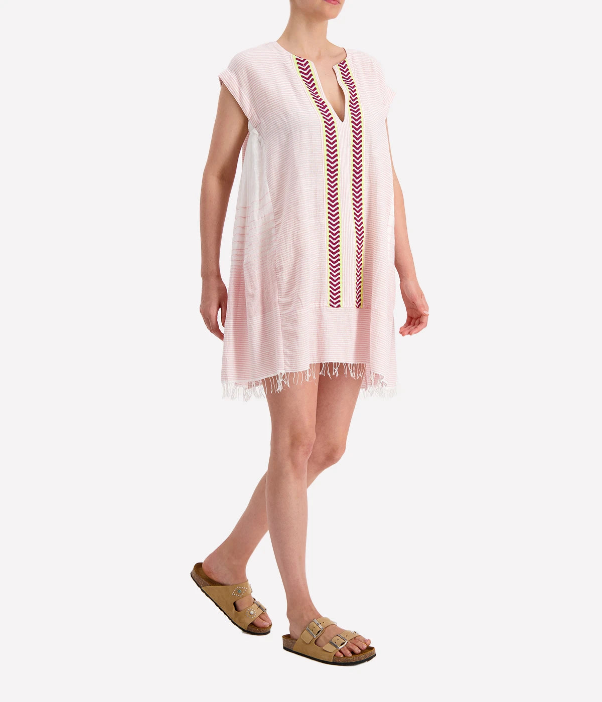 Elina Caftan in Kesiti Pink