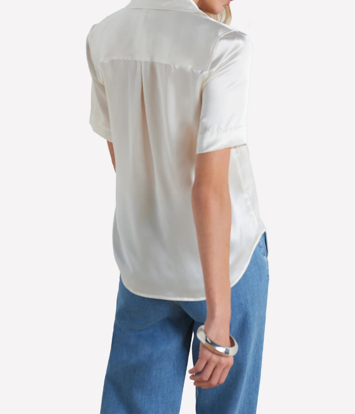 Ellah Short Sleeve Blouse in Ivory