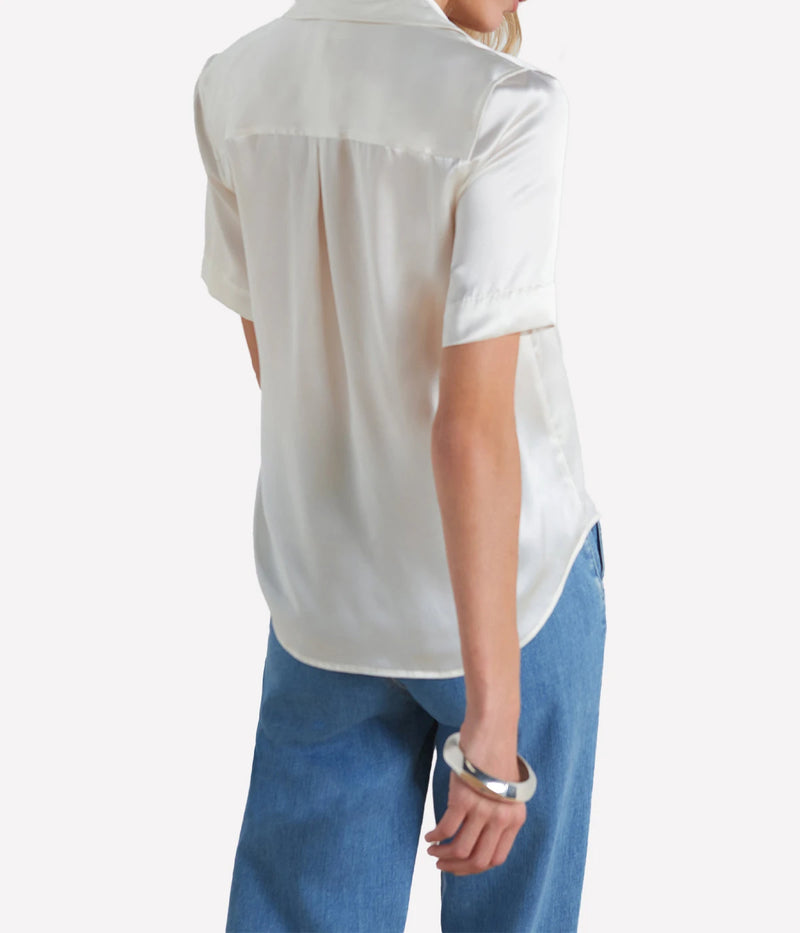 Ellah Short Sleeve Blouse in Ivory