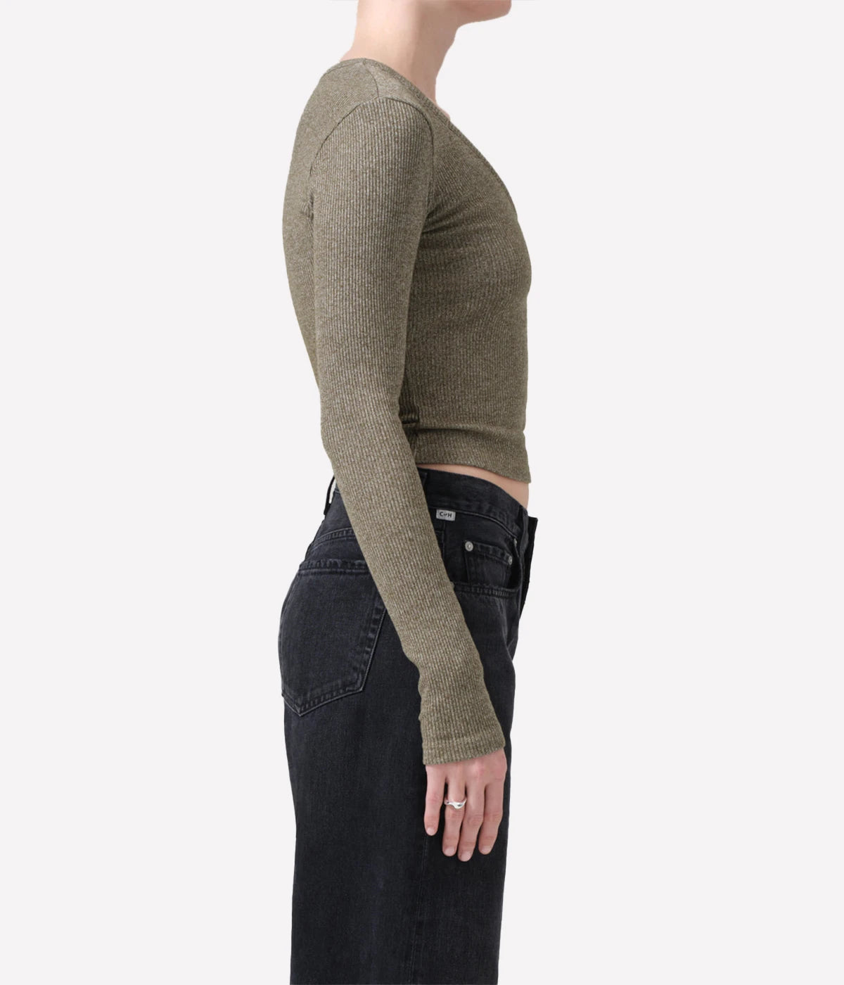 Emma V Neck Top in Costes