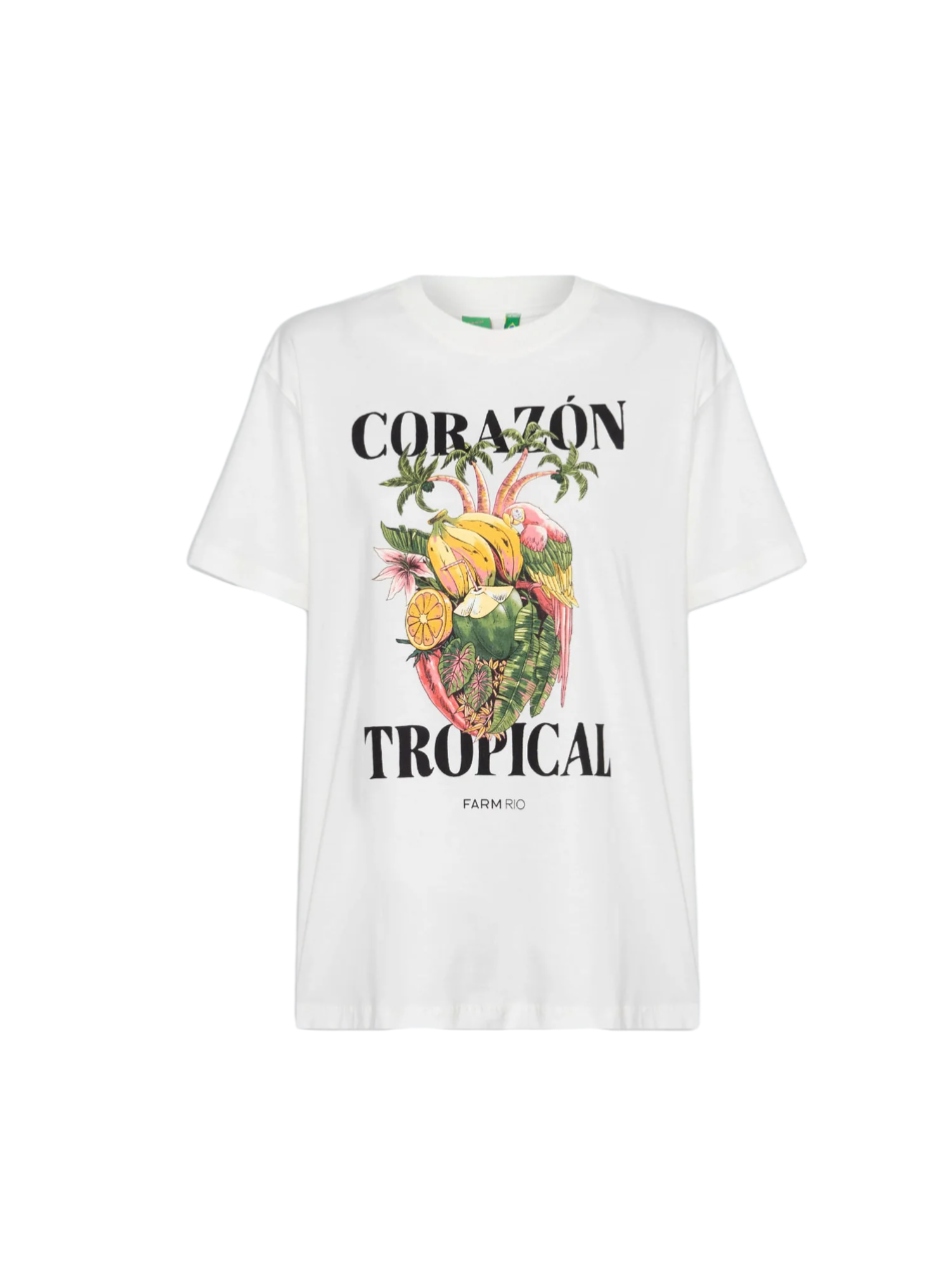 Corazon Tropical Tshirt in White