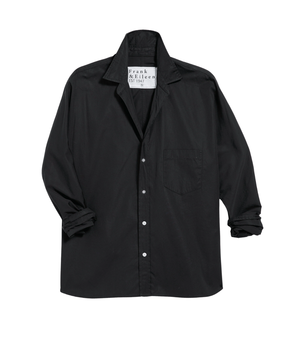 Oona Woven Button Up in Black SuperLuxe