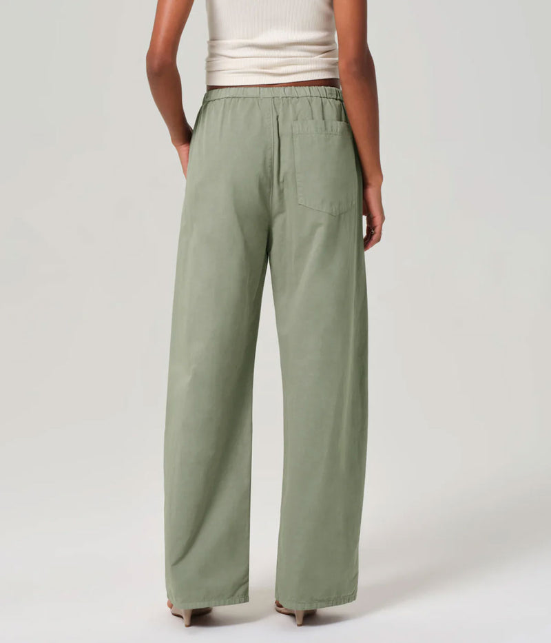 Citizens of Humanity Aurora Pull On Pant in Nova – lower half back view on model highlighting relaxed silhouette, soft drape, and effortless pull-on design.