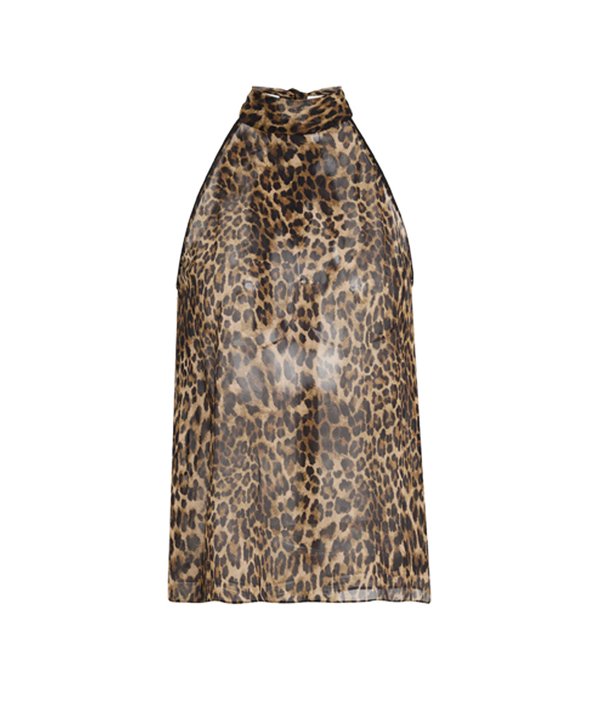 Alla Halterneck Top in Vintage Leopard