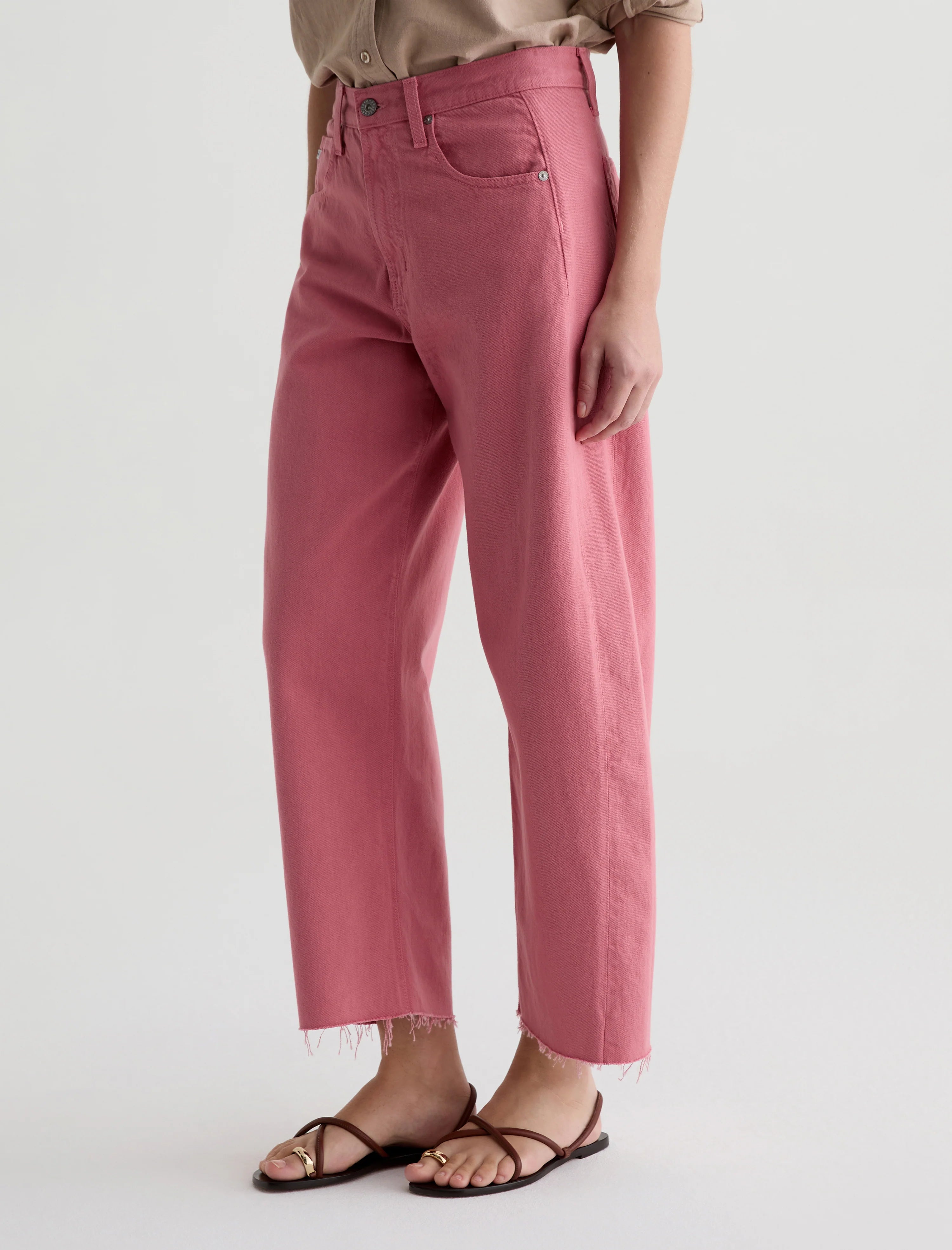 Hattie Crop Jean in Peony