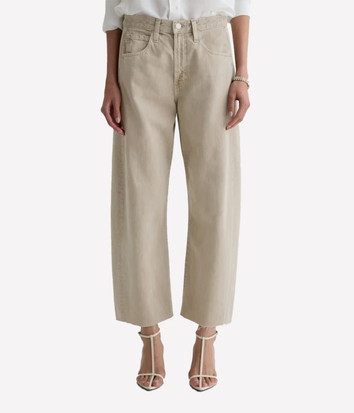 Hattie Crop Jean in Sulfur Light Taupe