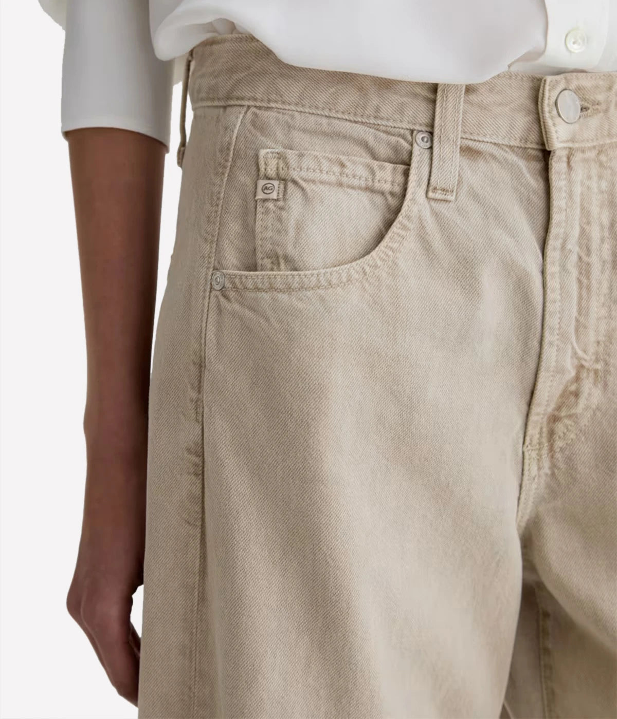 Hattie Crop Jean in Sulfur Light Taupe