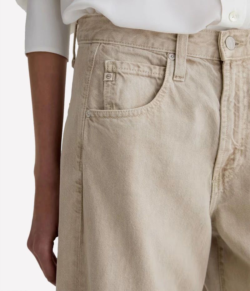 Hattie Crop Jean in Sulfur Light Taupe