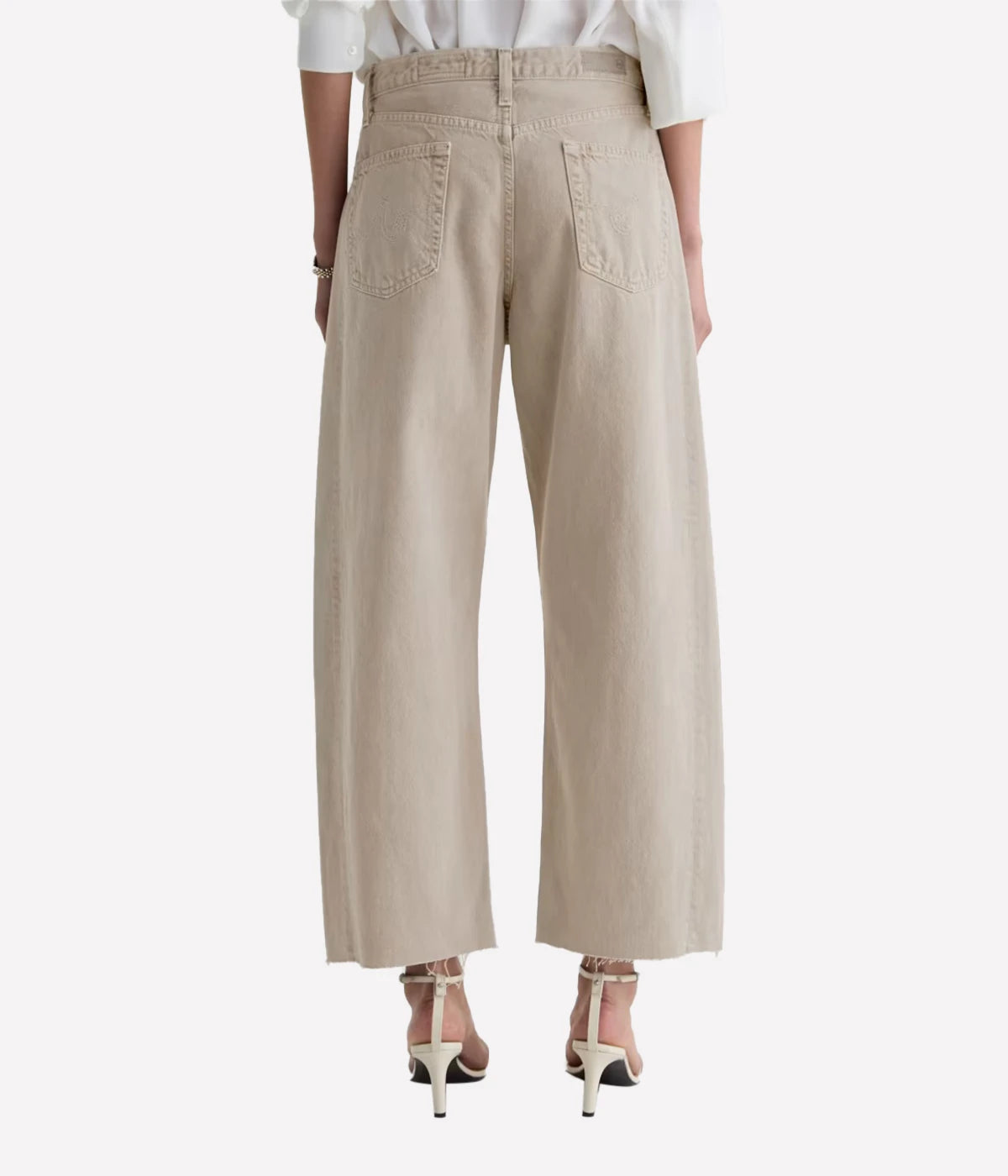 Hattie Crop Jean in Sulfur Light Taupe
