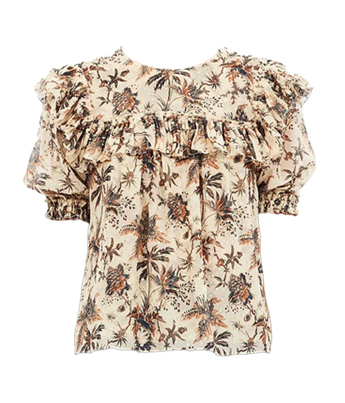 Jodie Puff Sleeve Top in Cameo