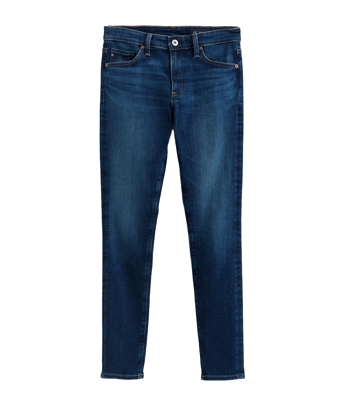 Blue jeans on a white background