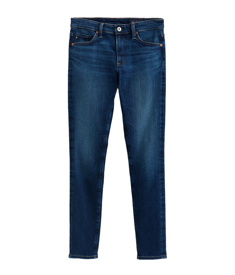 Blue jeans on a white background