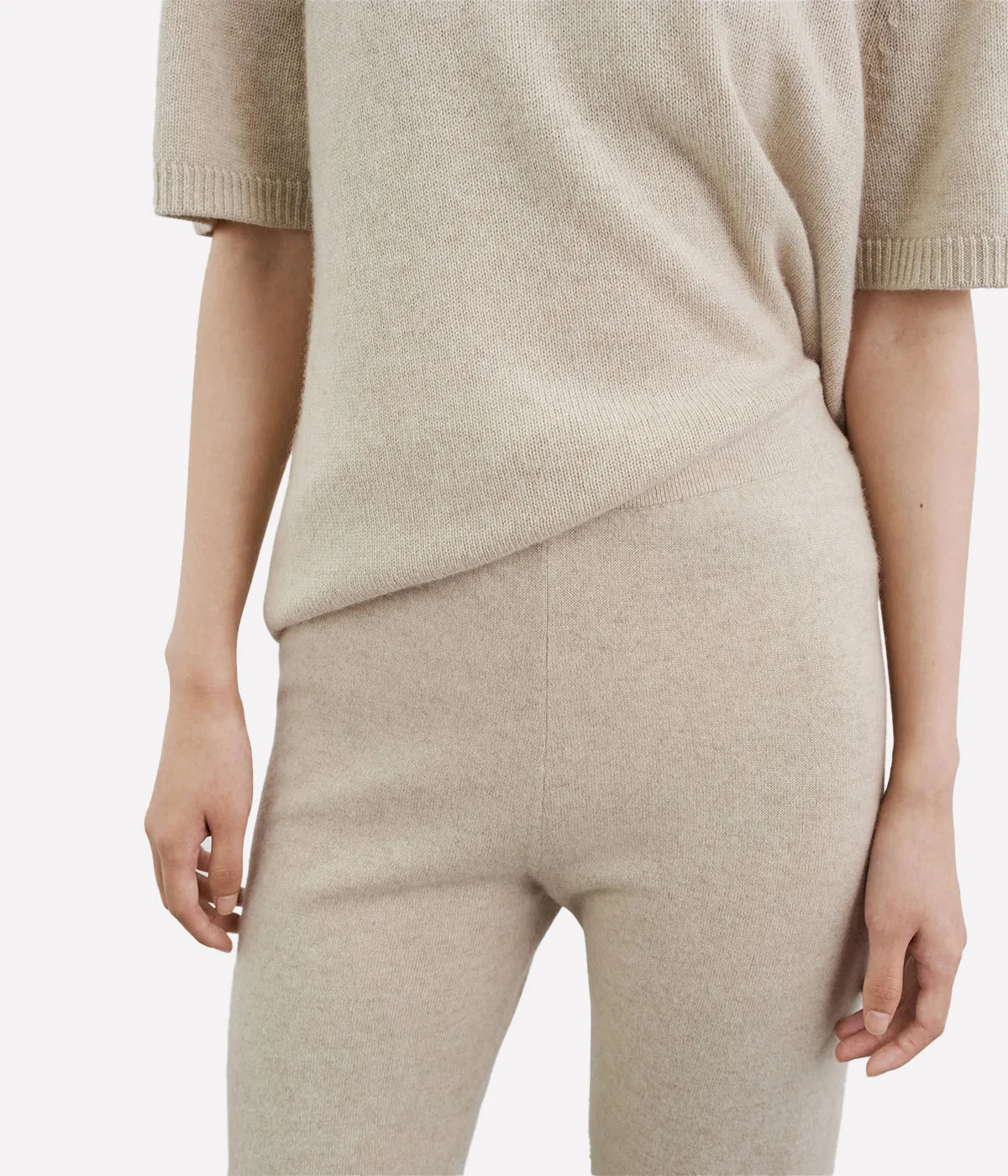 Flared Pants in Natural Sand