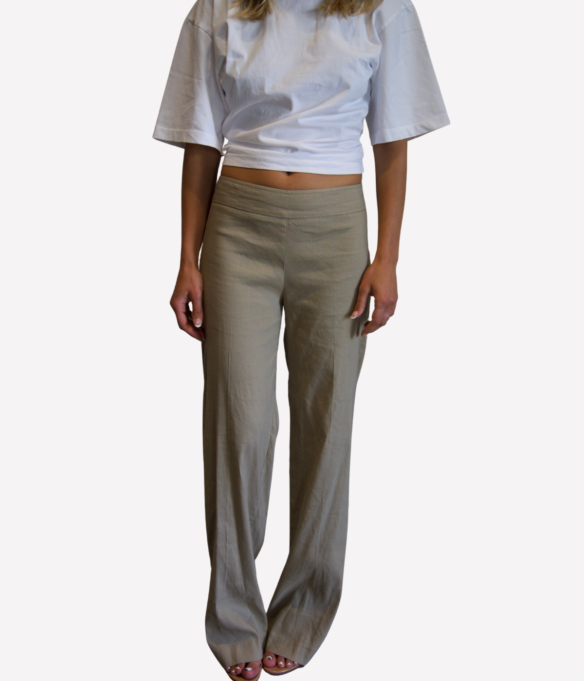 *FINAL SALE* Flavia Linen Pants in KHAKI