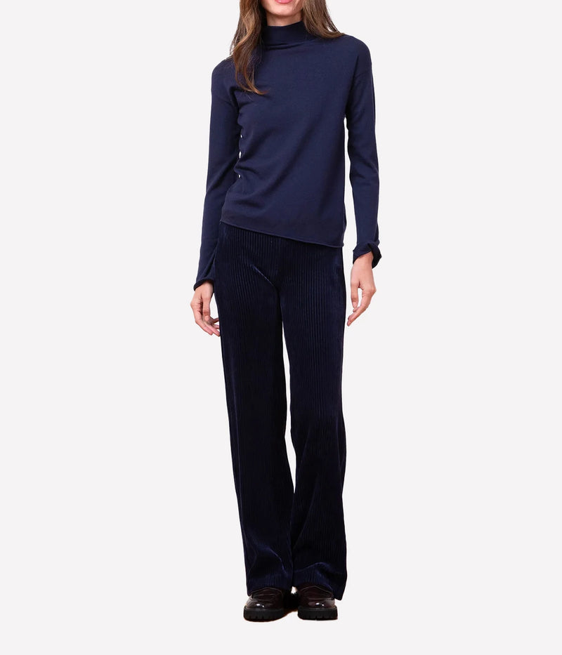 Flavia Pant in Corduroy Navy