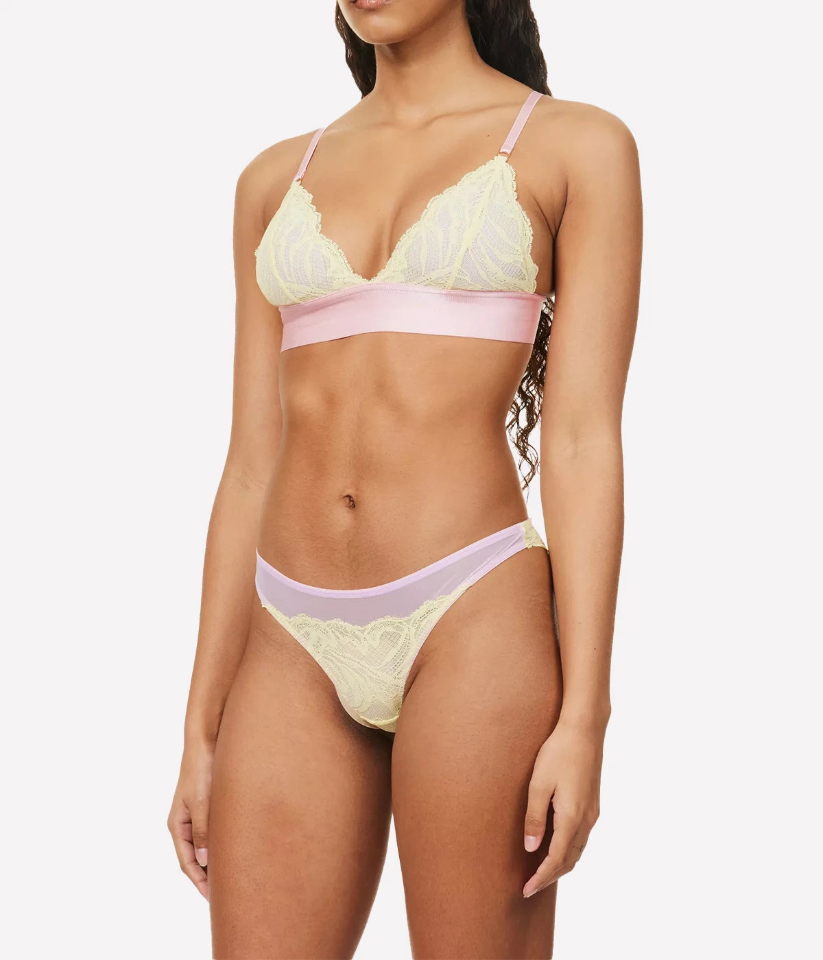 Florrie Lace Knicker in Lemon