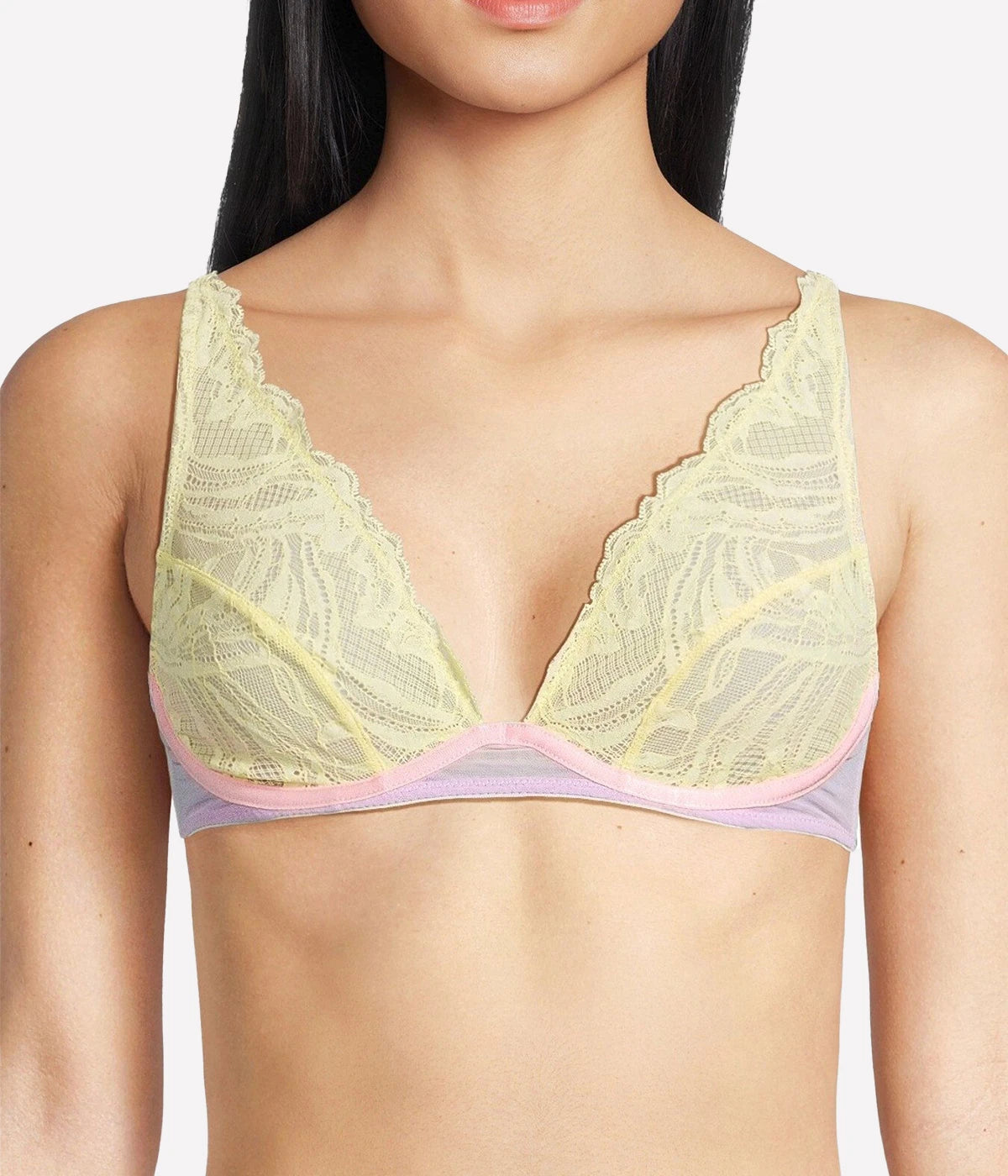 Florries Lace Apex Underwire Bra in Lemon