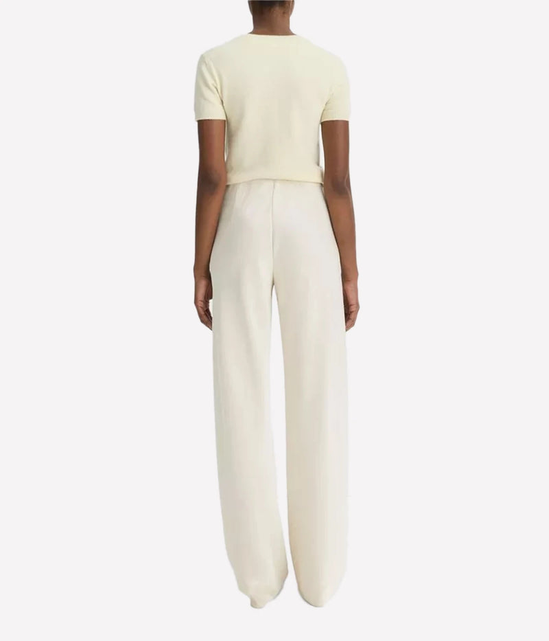 High Waist Fluid Satin Pant in Bona