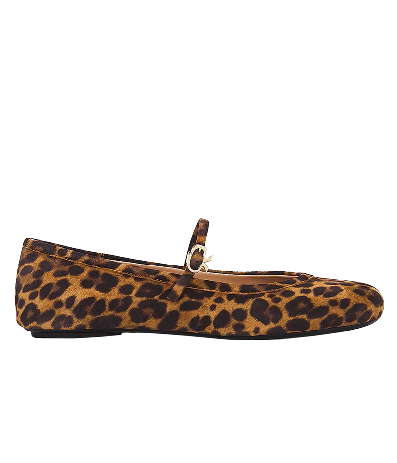 Carla Ballet Flat in Almond Leopard