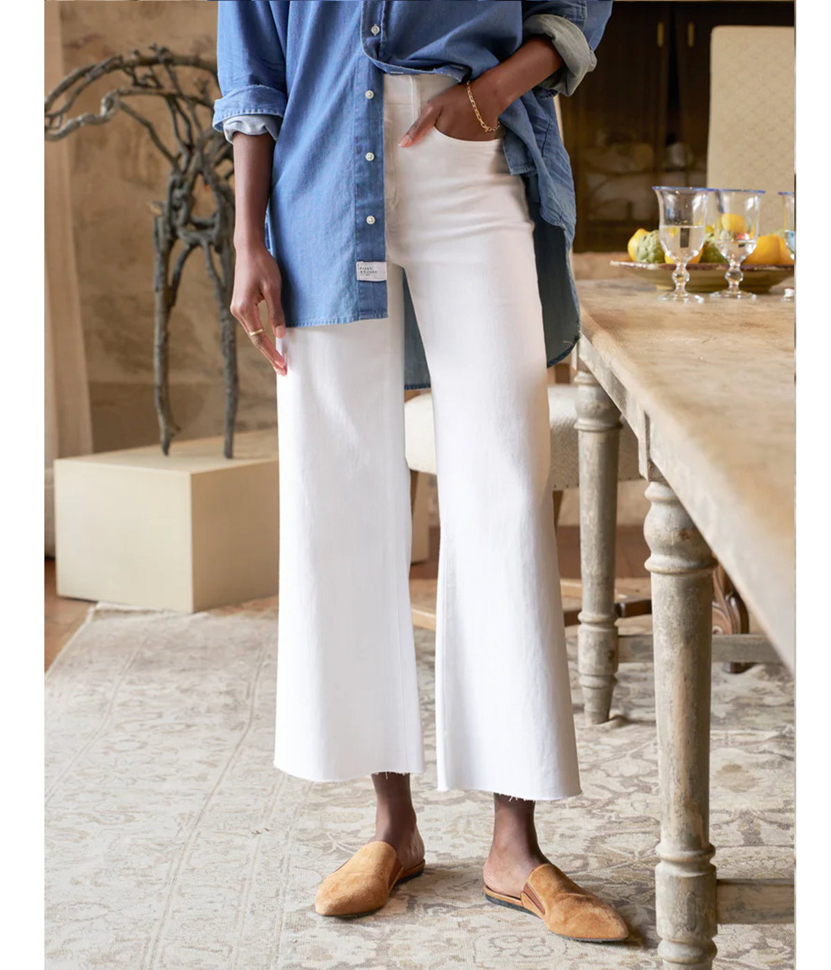 Galway Jean in Italian Dream Denim White