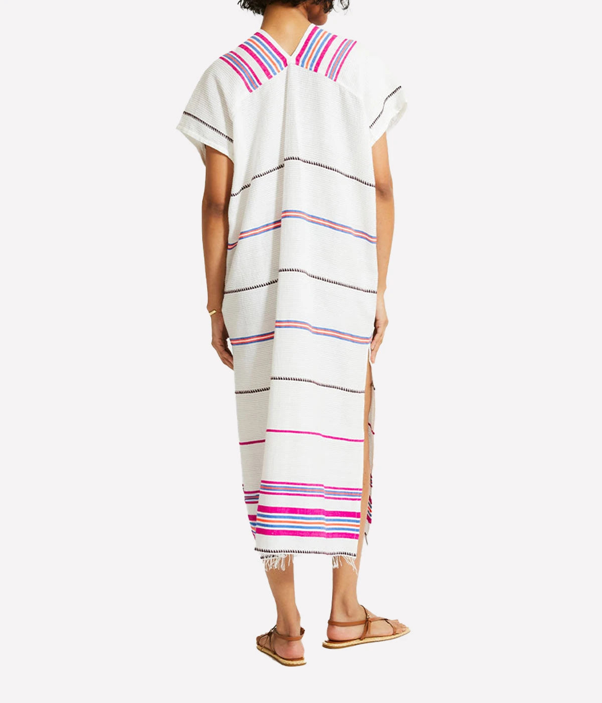 Gasira V Neck Caftan in Zelele Orchid