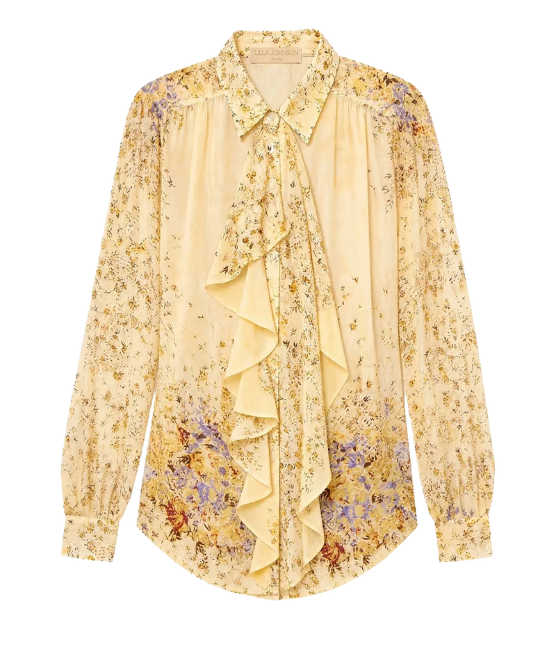 gesture long sleeve blouse in forsythia by ulla johnson