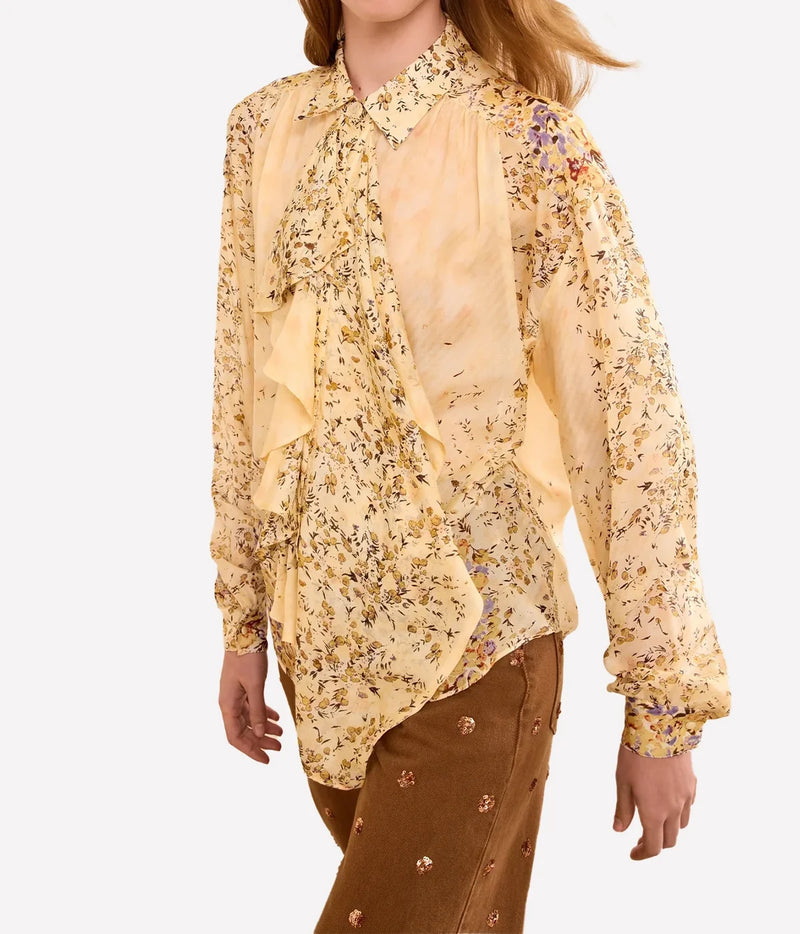 gesture long sleeve blouse in forsythia by ulla johnson