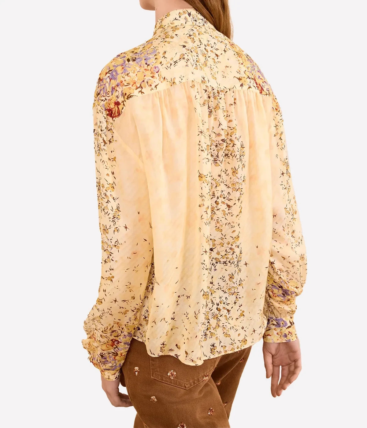 gesture long sleeve blouse in forsythia by ulla johnson
