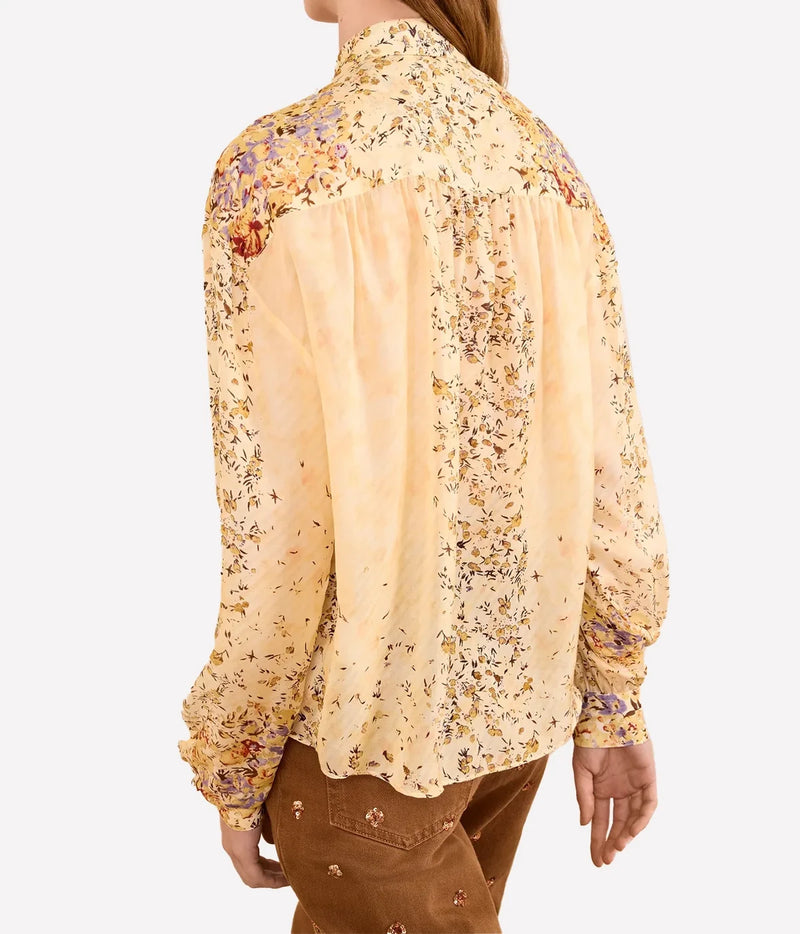 gesture long sleeve blouse in forsythia by ulla johnson